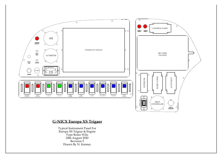 Europa XS Trigear Instrument Panel Guide | PDF
