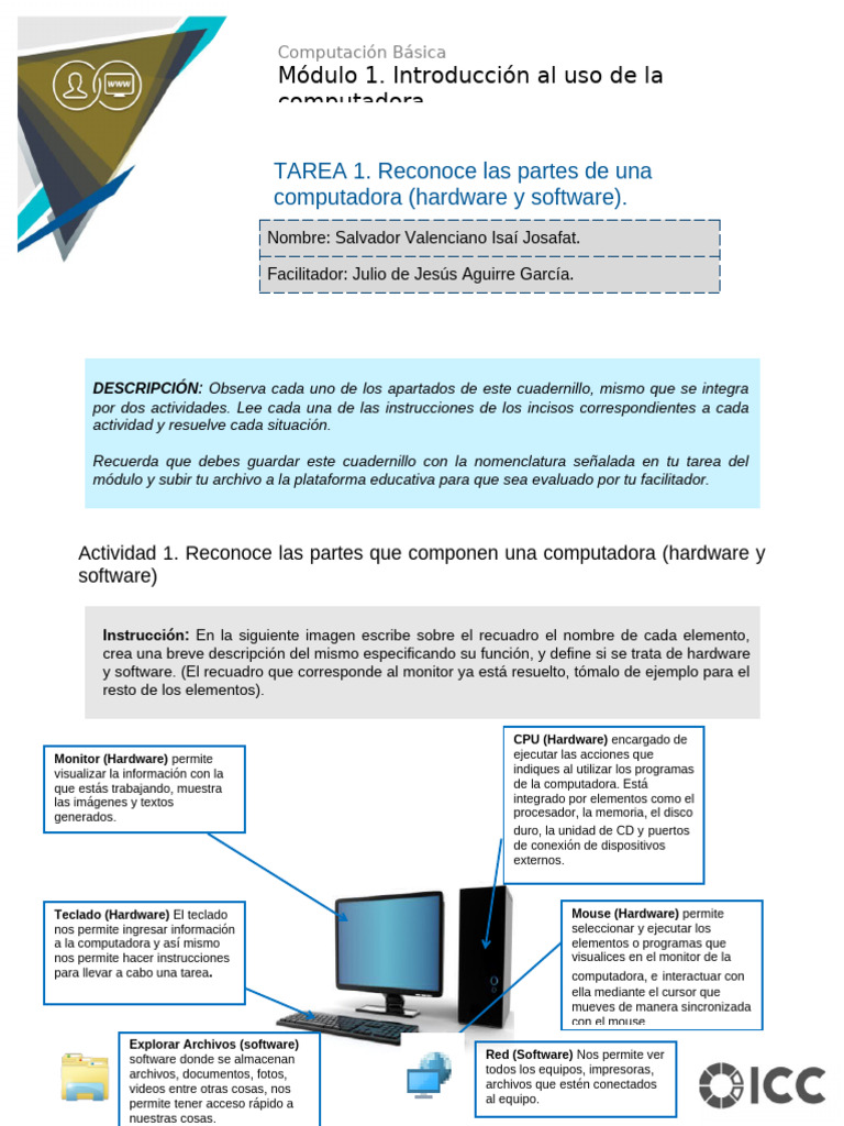 Salvador Isai Tarea Modulo 1 | PDF | Hardware de la computadora ...