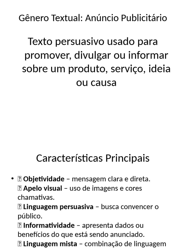 2 Ano Aula Sobre Anúncio Publicitário | PDF