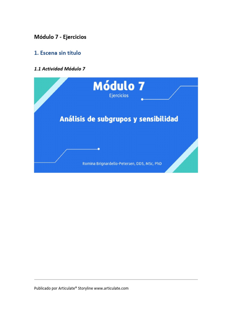 Módulo 7 - Ejercicios | PDF