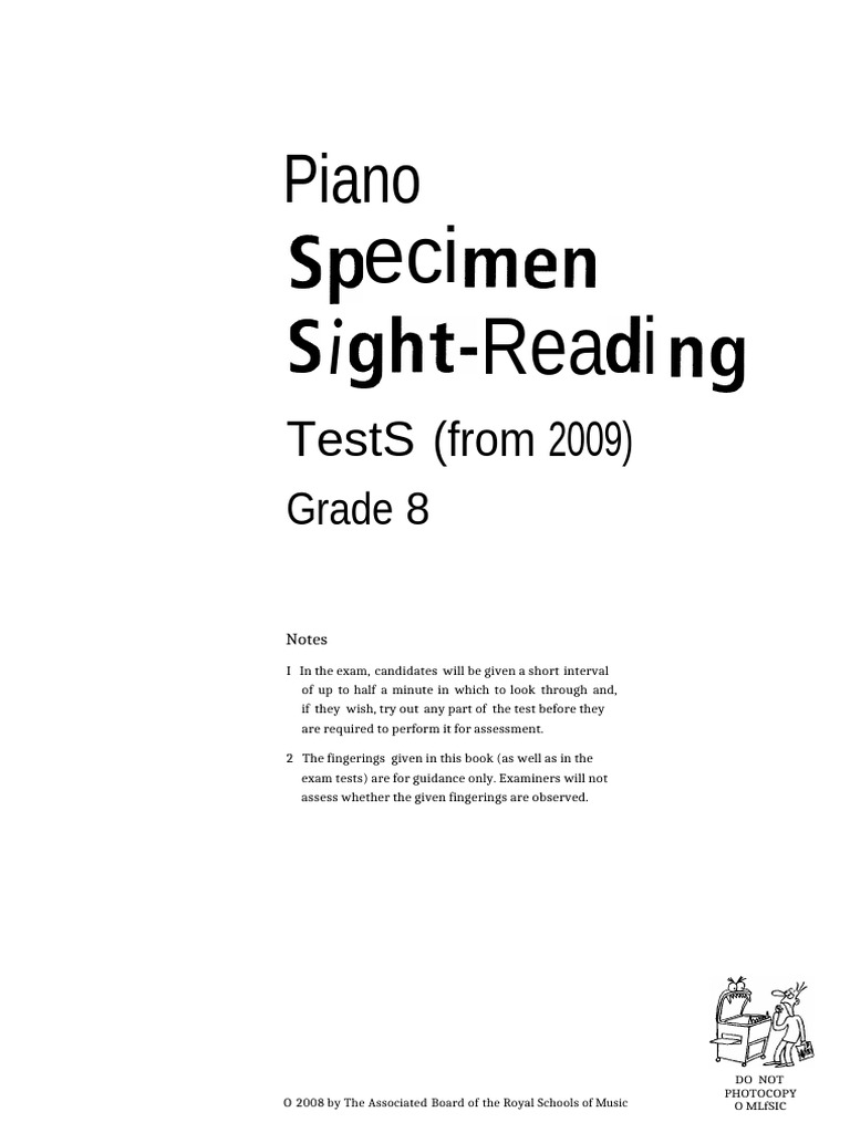 Grade 8 Piano Exam Test Guide | PDF | Tempo | Rhythm And Meter