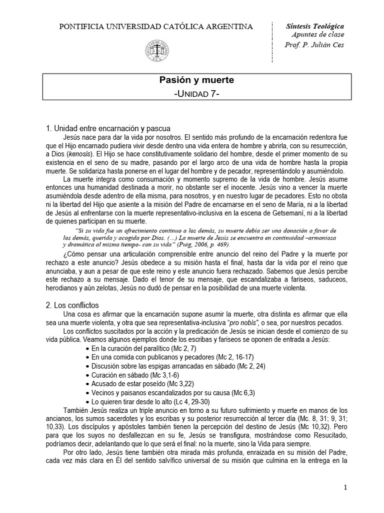 Pasión y Muerte de Jesús: Teología y Significado | PDF | Jesús | La ...