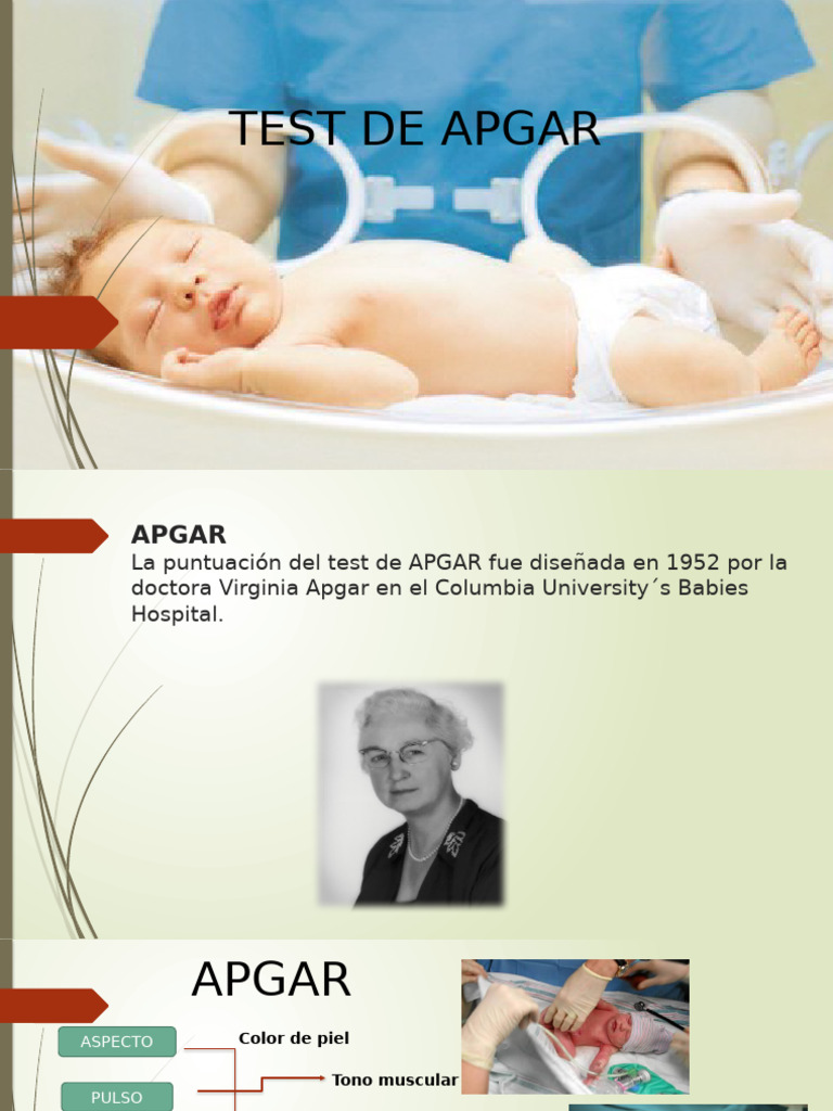 Test de APGAR: Evaluación Neonatal | PDF