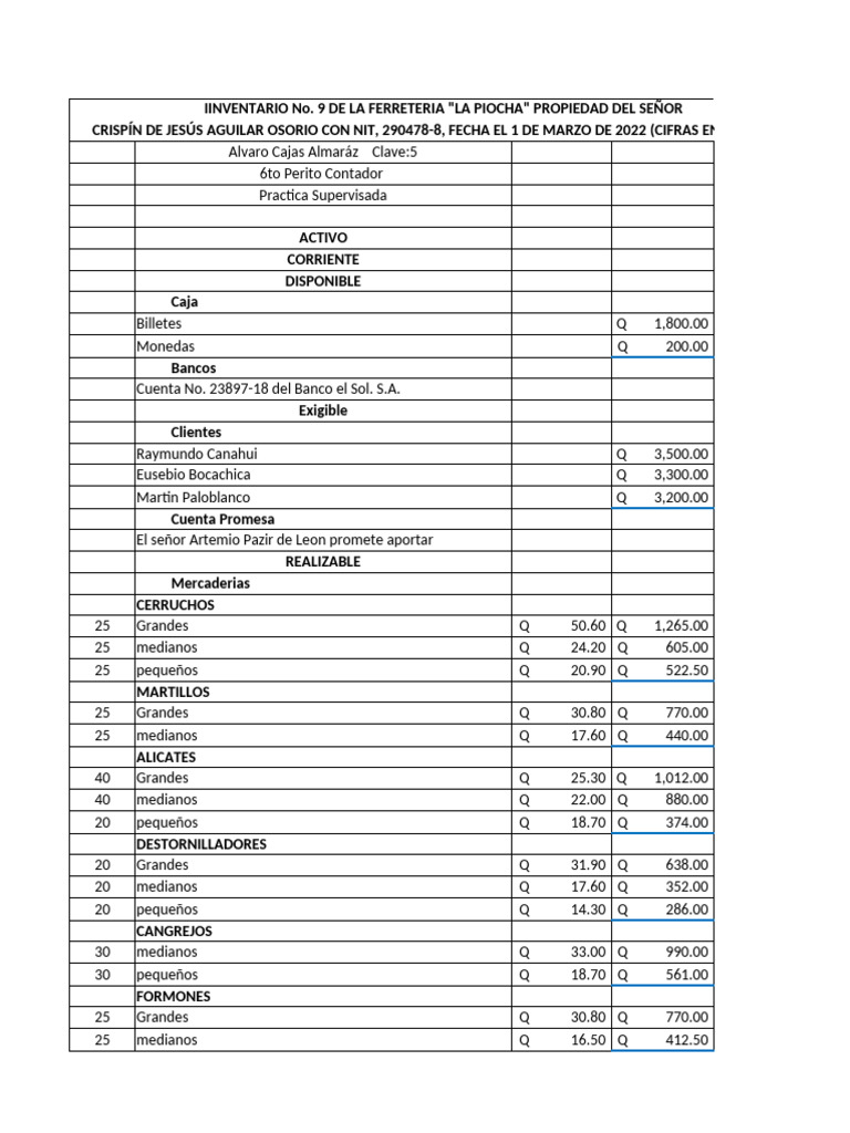 Inventario Ferretería 