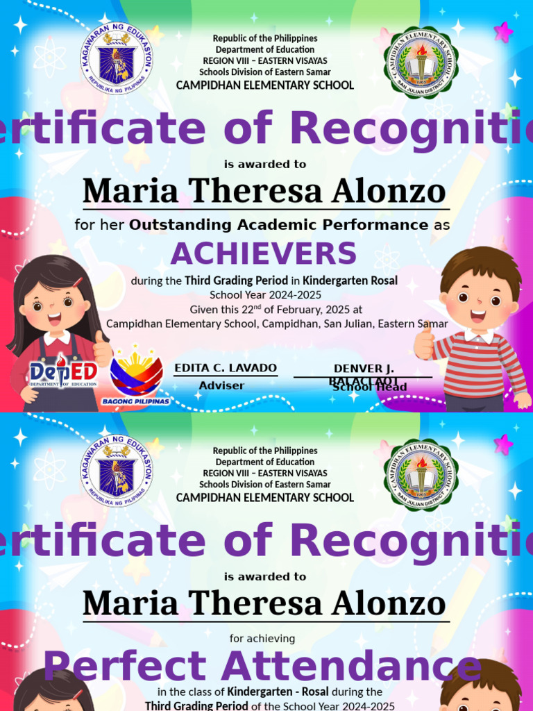 Recognition for Academic Achievements | PDF