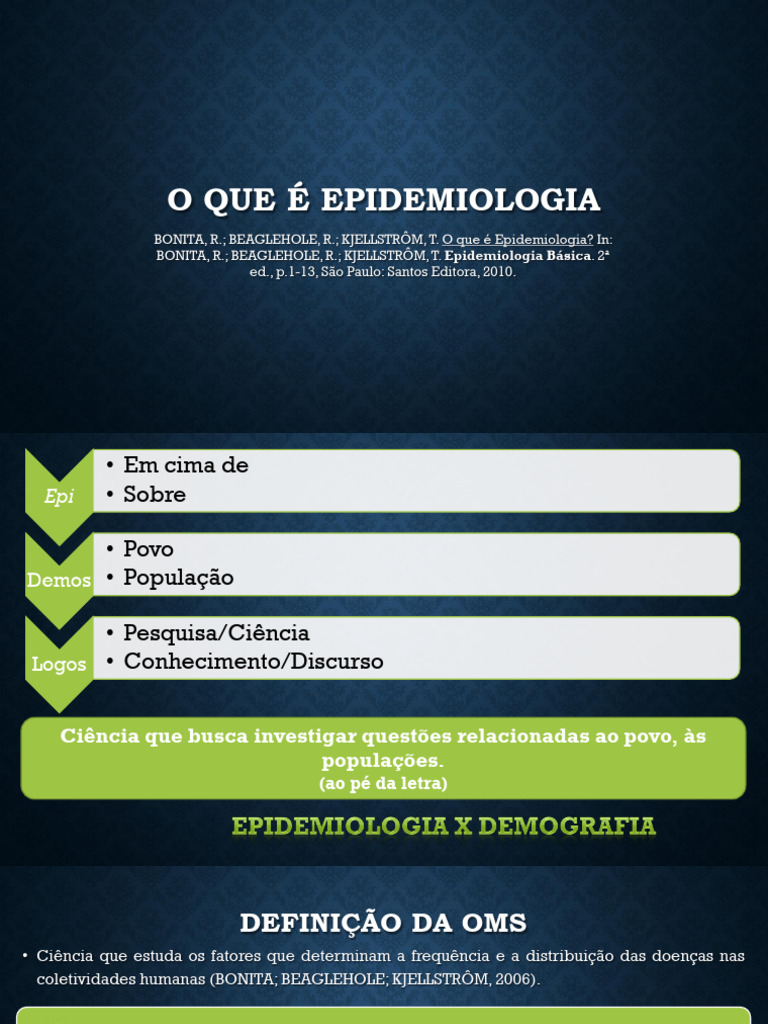 Introdução à Epidemiologia e Saúde Pública | PDF | Epidemiologia ...