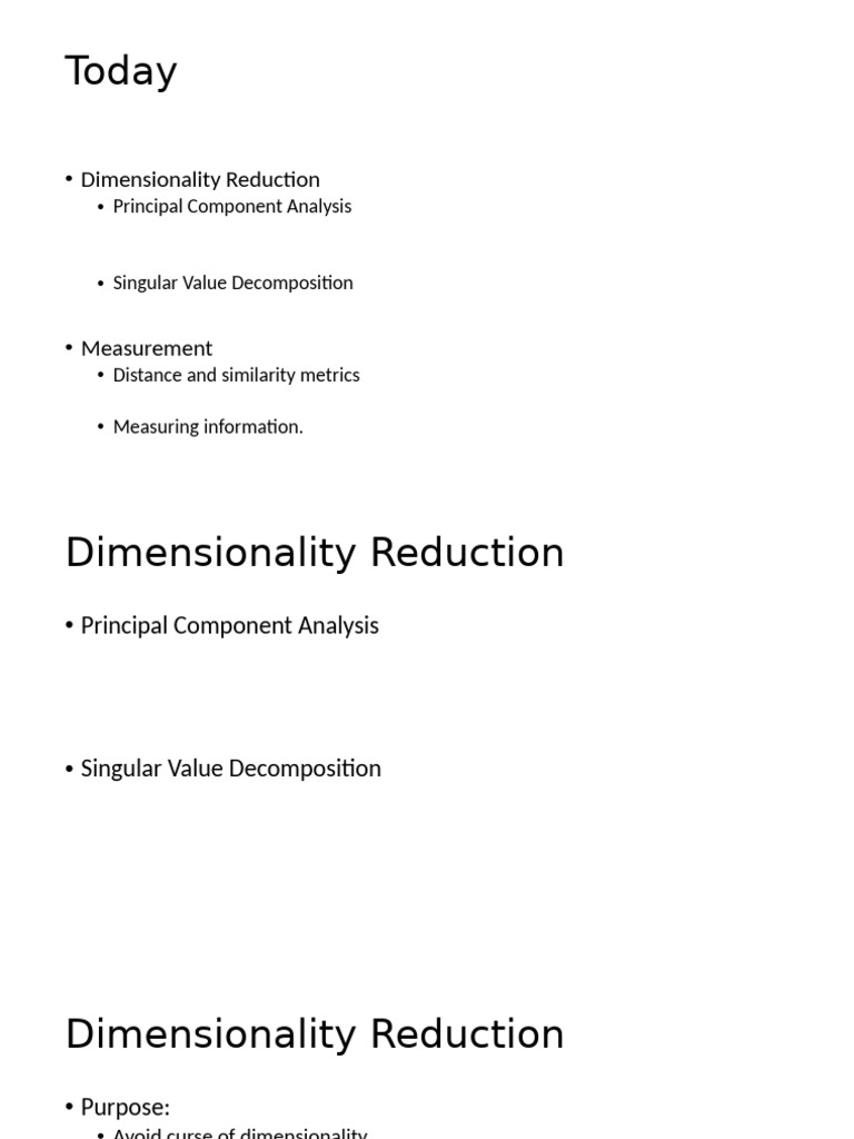 Dimensionality Reduction Techniques | PDF | Principal Component ...