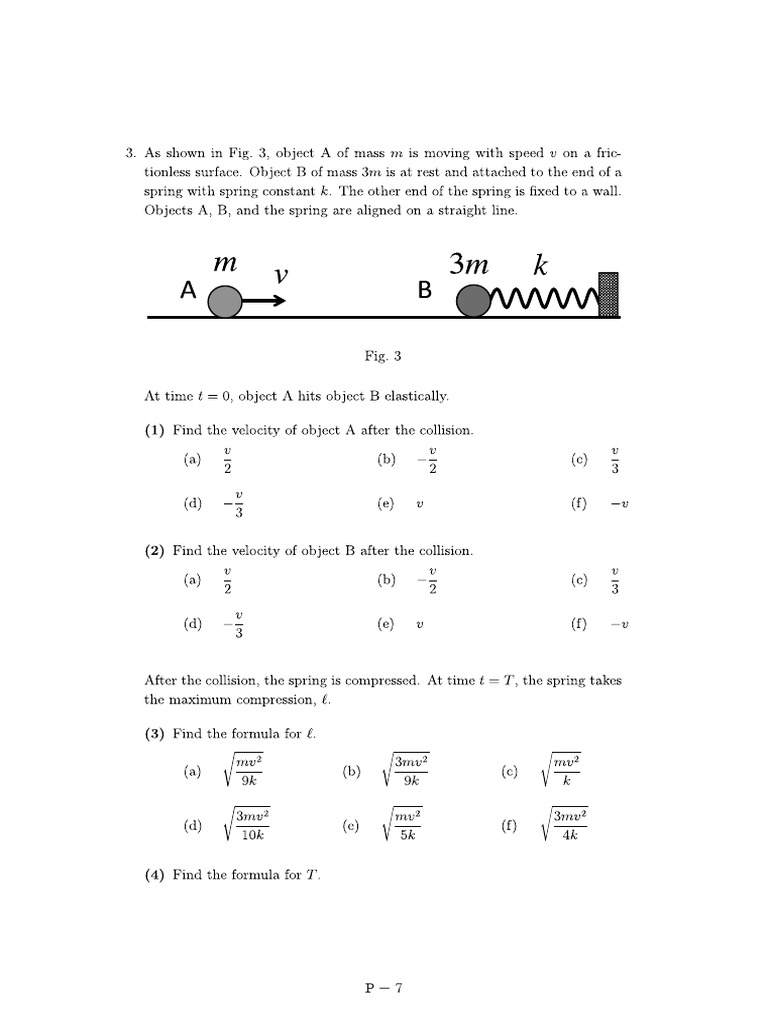 2020 - Physics Spring Block Collision | PDF