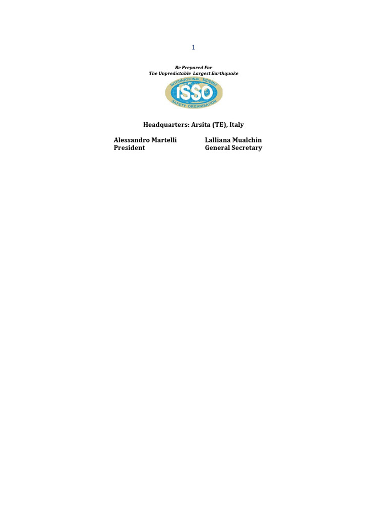 ISSO Statement on CGR Conviction Impact | PDF | Earthquakes | Seismology