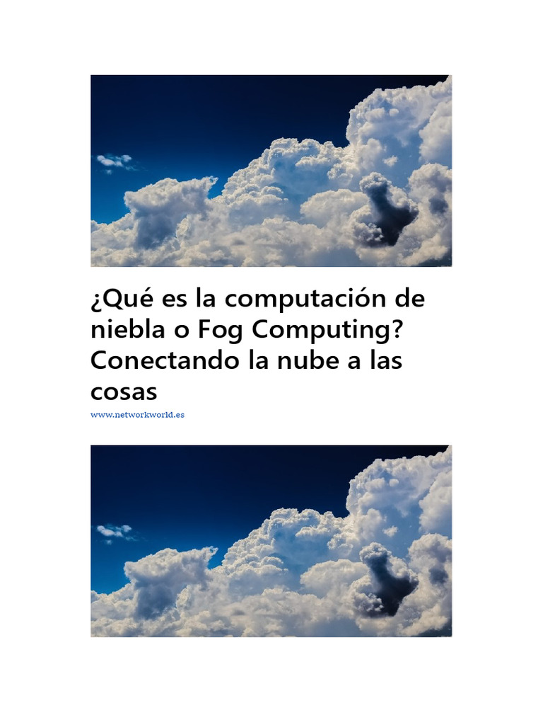 Qué es la computación de niebla | PDF | Computación en la nube ...