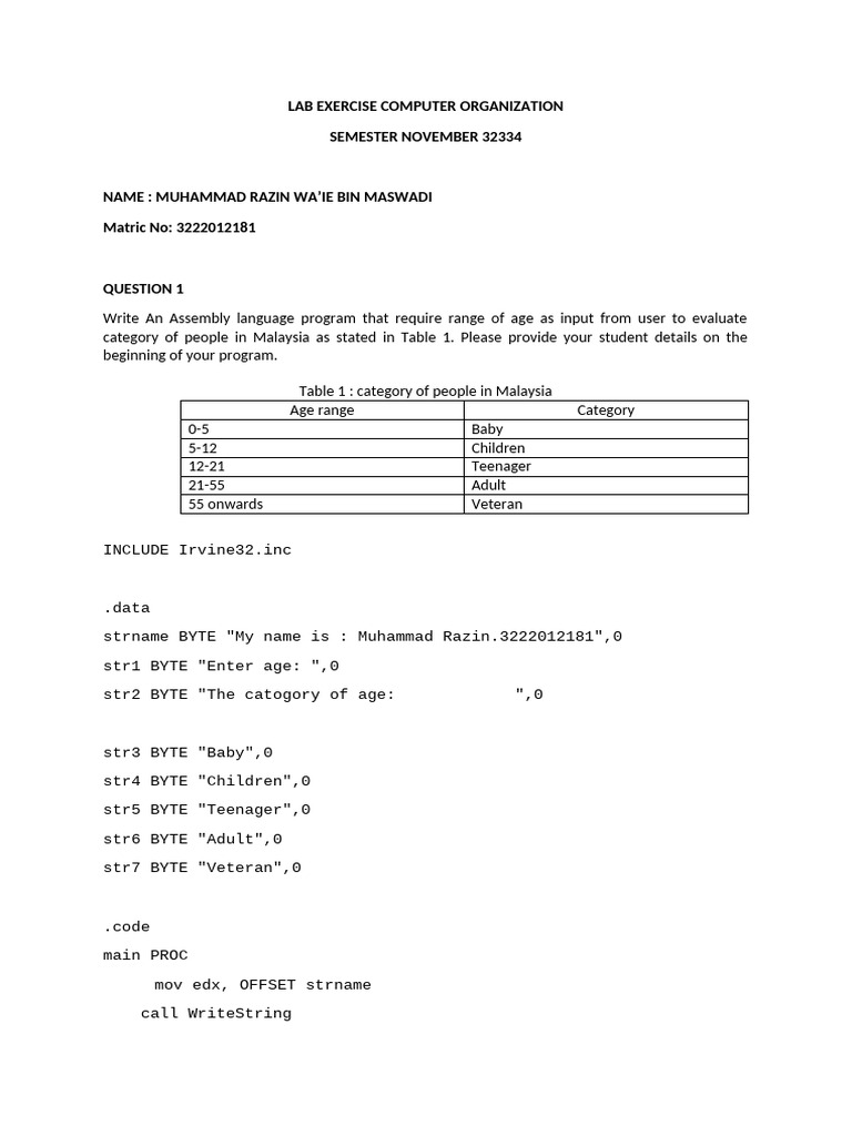 Exercise LOOP Ifthenselse - Nov32334 | PDF | Computer Hardware ...
