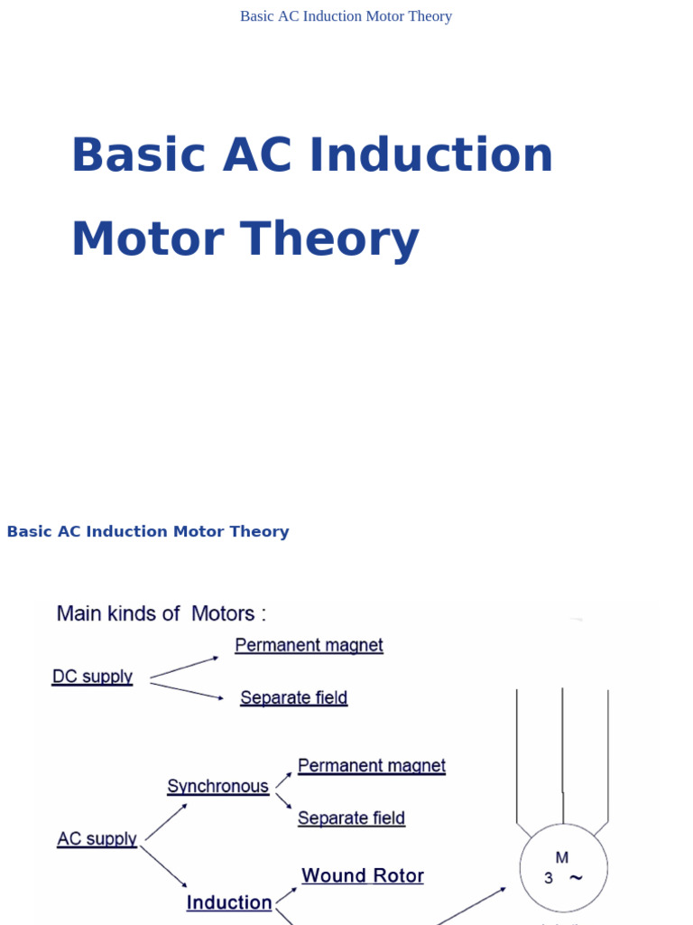 AC Induction Motor Basics Explained | PDF | Electric Motor ...