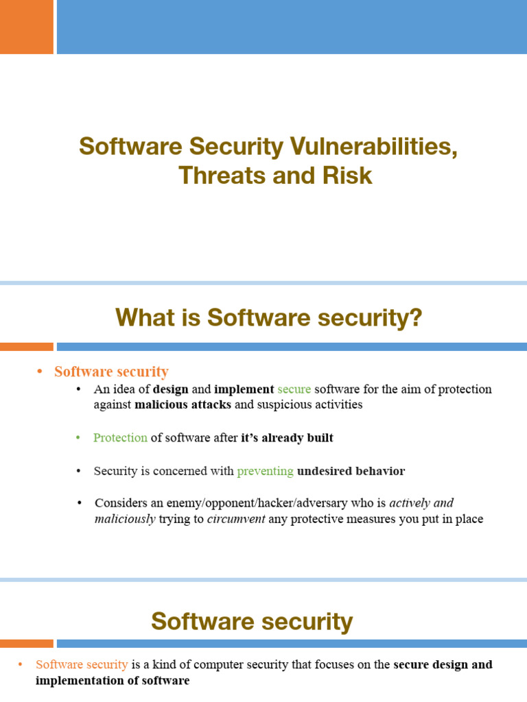 Understanding Software Security Risks | PDF | Security | Computer Security