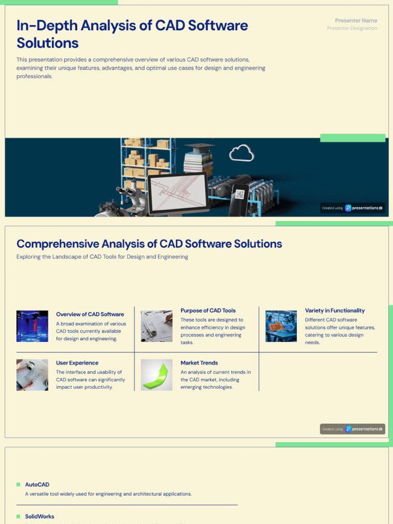 Analysis of Different CAD Software Solutions | PDF