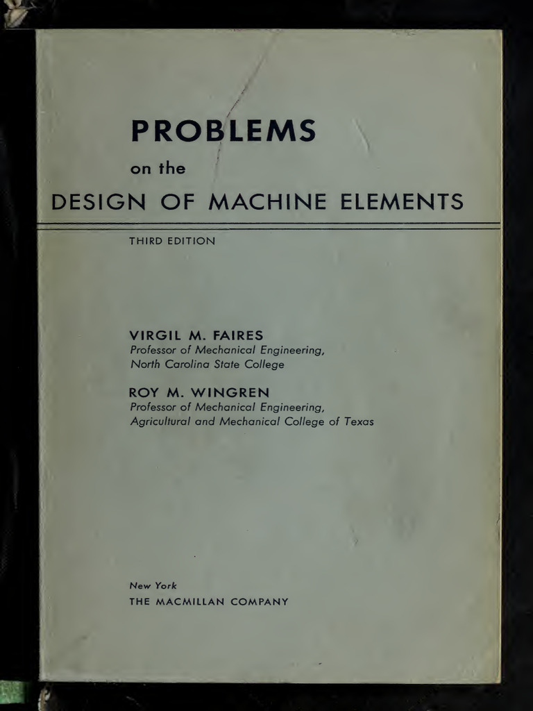 Design Problems for Machine Elements | PDF | Strength Of Materials ...