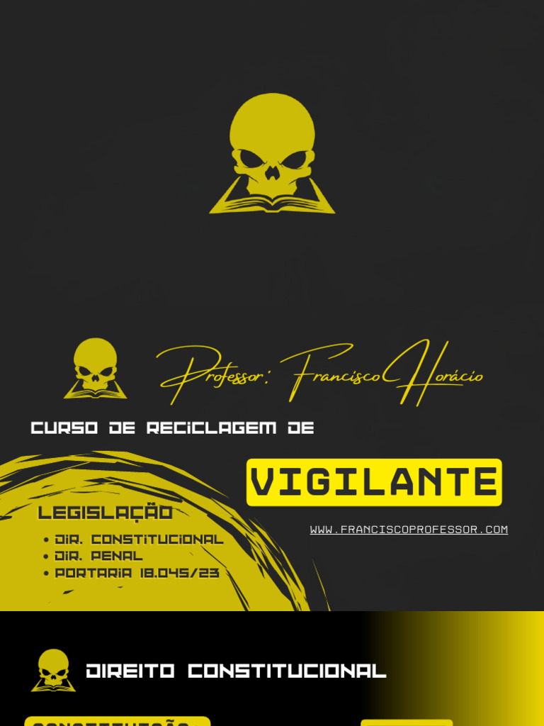 Legislação e Direitos do Vigilante | PDF | Constituição | Lei ...