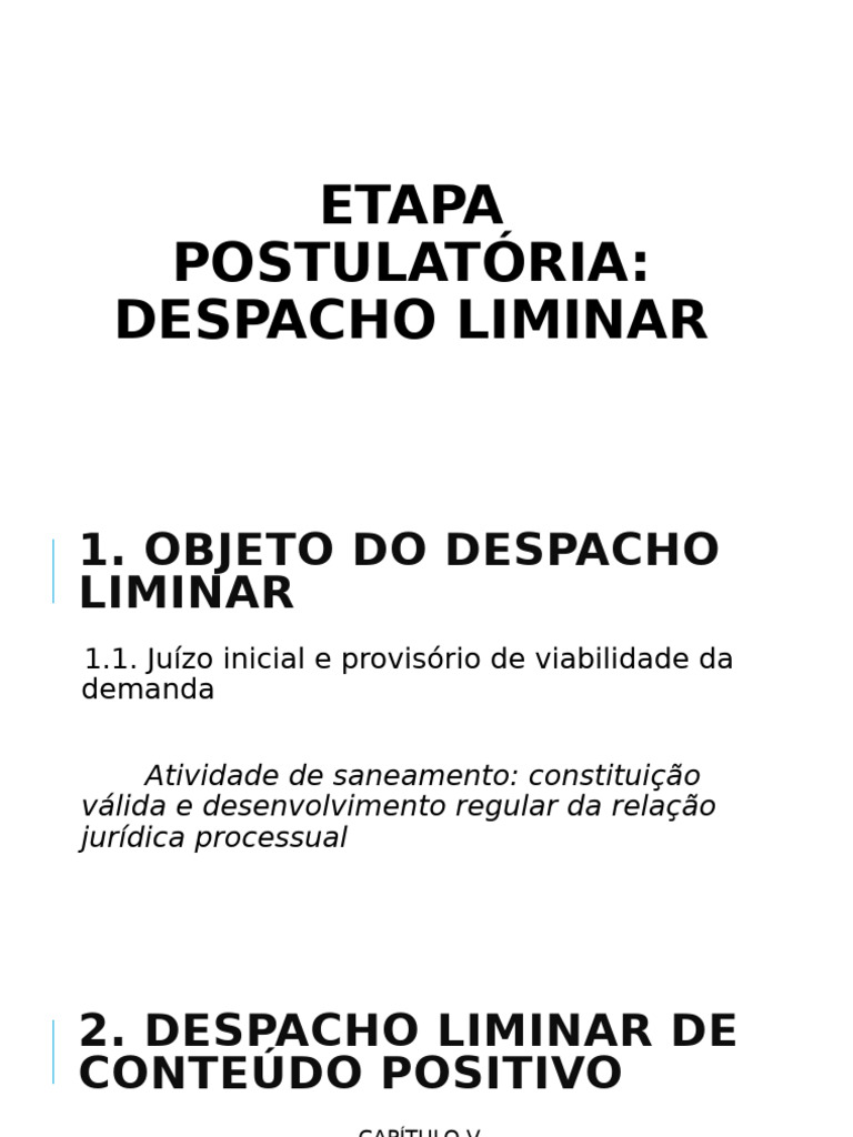 Despacho Liminar e Citação no Processo Civil | PDF | Citação (jurídico ...