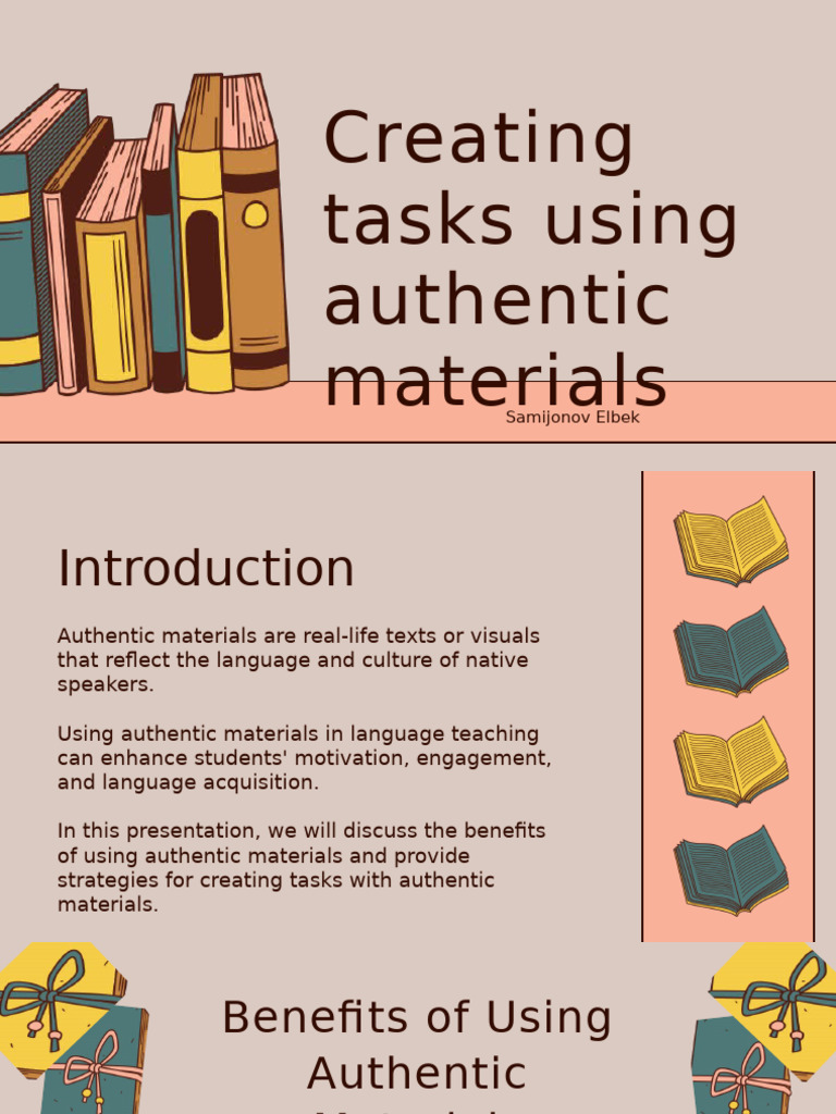 Enhancing Language Learning with Authentic Materials | PDF | Language ...