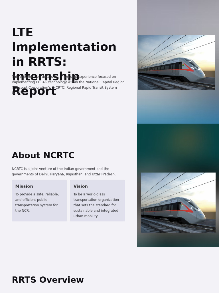 LTE Implementation in RRTS: Internship | PDF | Telecommunications ...