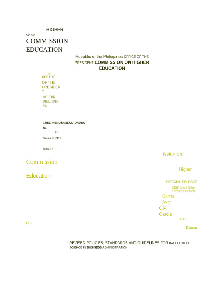 Revised BSBA Policies and Guidelines | PDF | Entrepreneurship | Economics