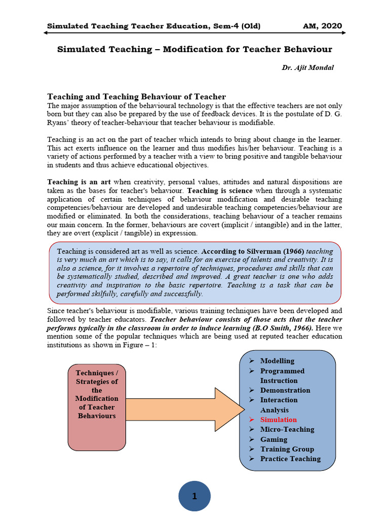 Development of Simulated Teaching | PDF | Simulation | Teachers