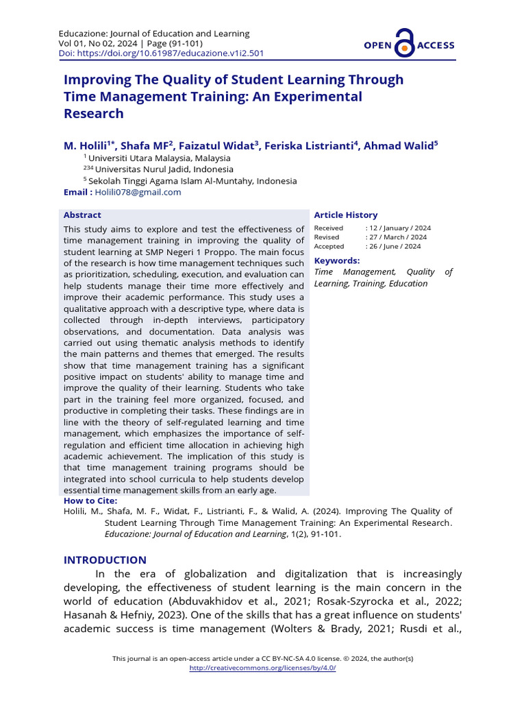 Improving+The+Quality+(91-101) (1) | PDF | Time Management ...