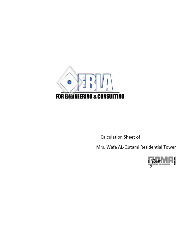 Wafa Al-Qutami Tower Structural Analysis | PDF | Beam (Structure) | Bending
