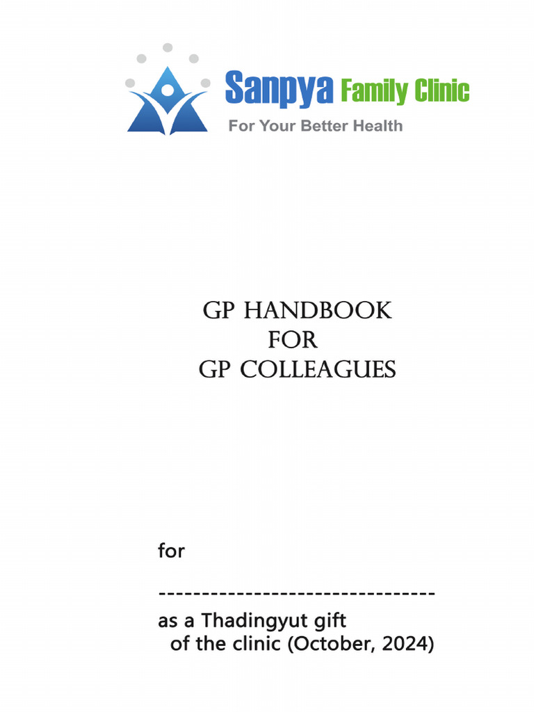 GP Handbook For GP Colleagues | PDF | Urinary Tract Infection | Pneumonia