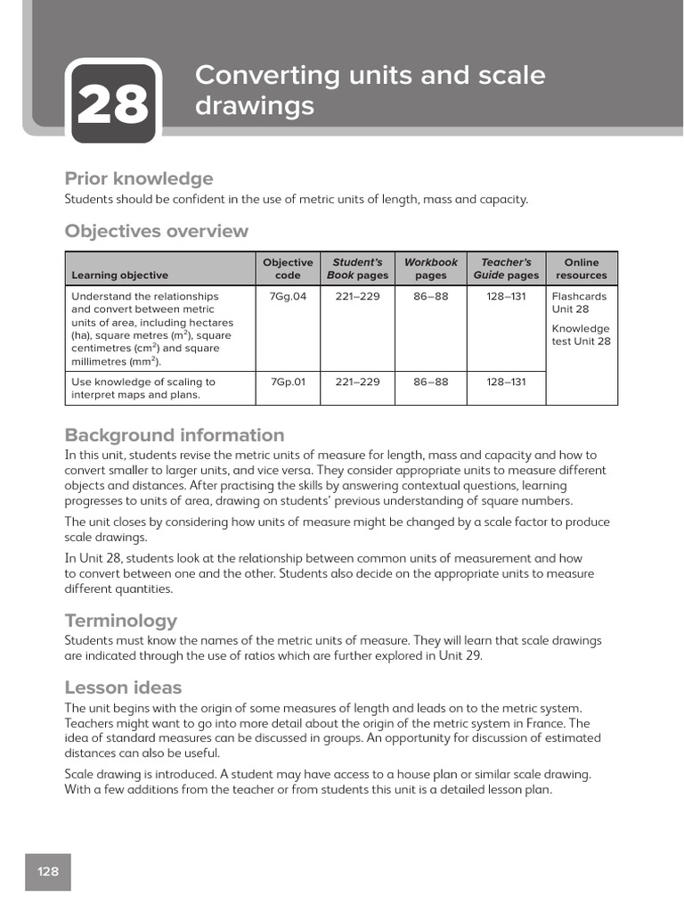 Converting Units and Scale Drawings | PDF | Measurement | Litre