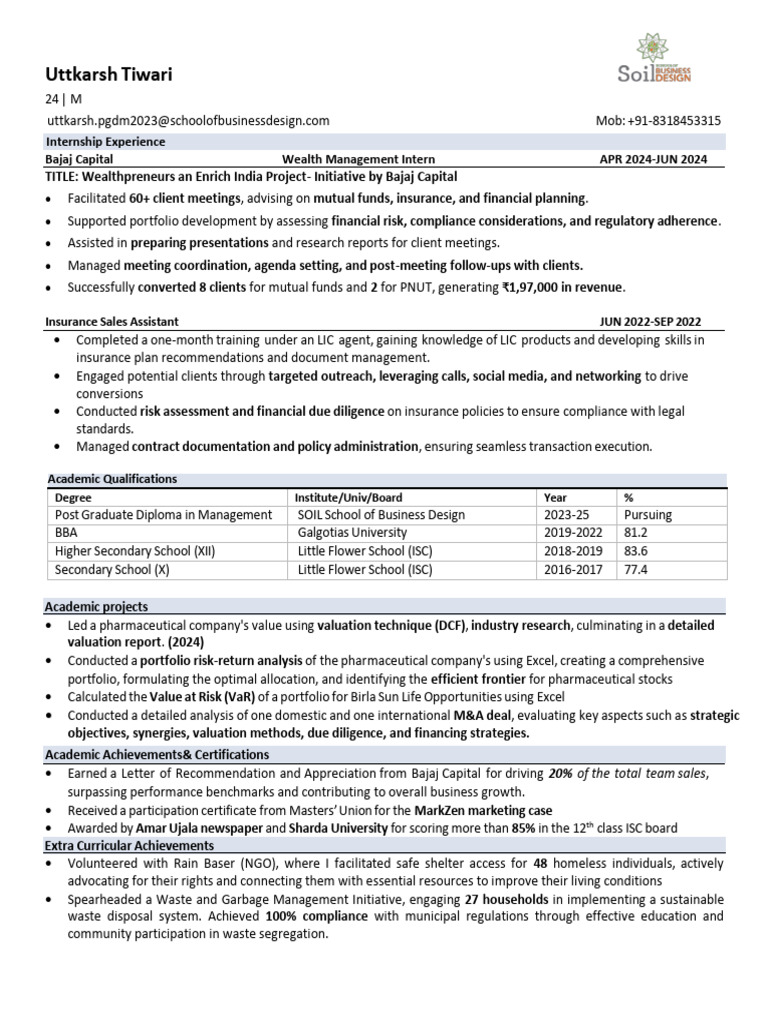 UttkarshTiwari BAF | PDF | Valuation (Finance) | Insurance