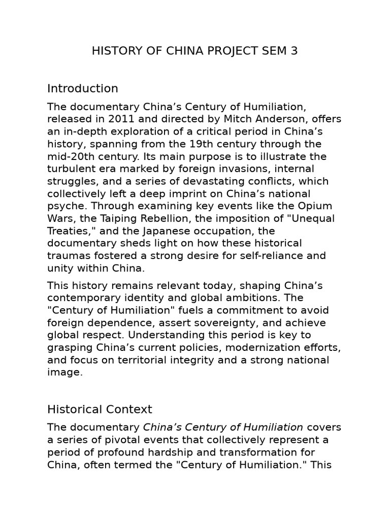China's Century of Humiliation Explained | PDF | China | World Politics