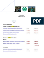 Upcoming Webinar Schedule