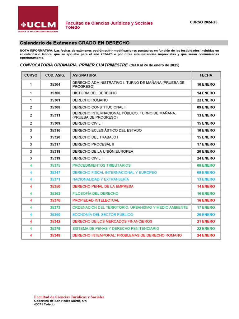 Exámenes Grado en Derecho 2025 UNNE | PDF | Derecho laboral | Justicia