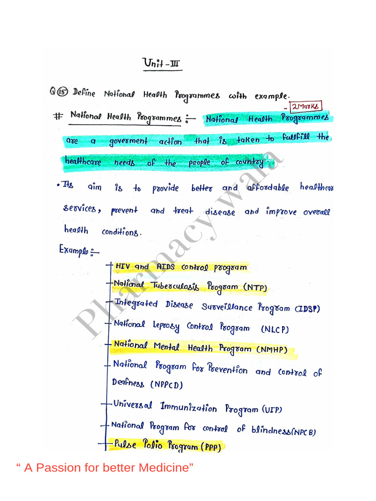 Part-2। Social and Preventive Pharmacy important Questions। B Pharm 8th ...