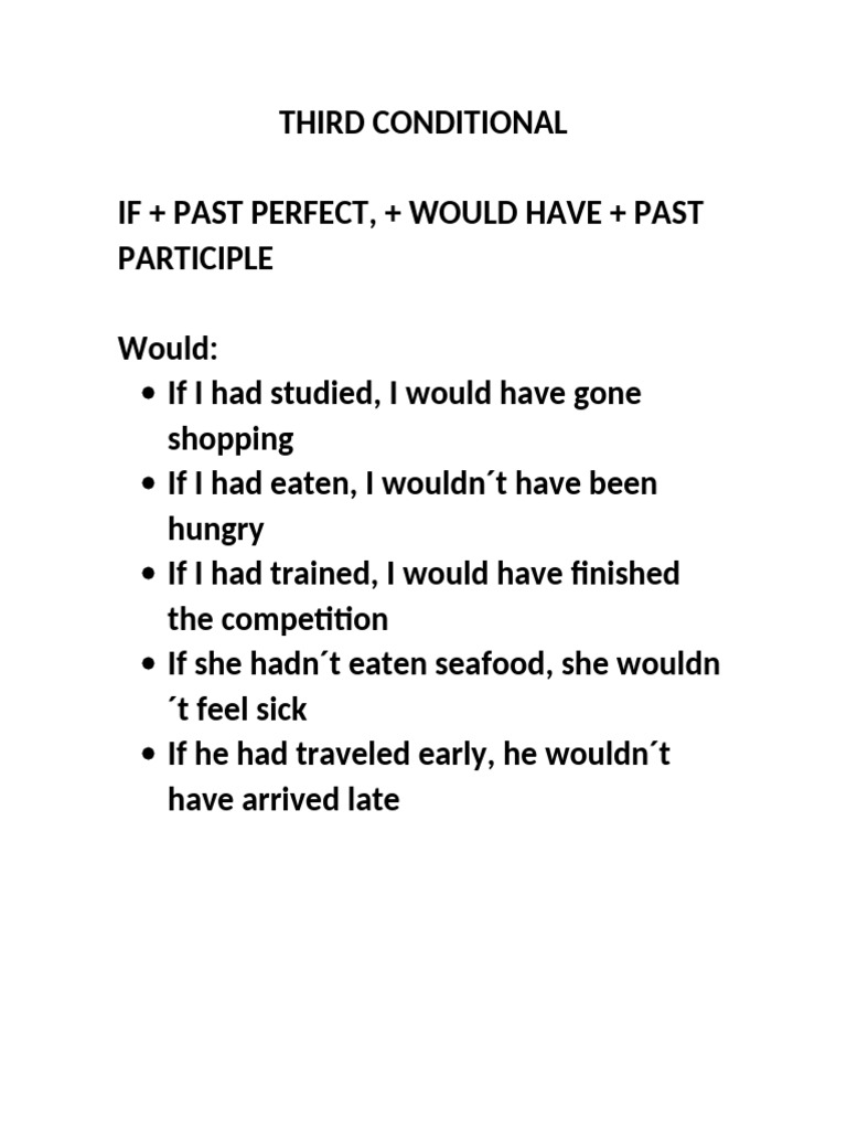 Third Conditional | PDF