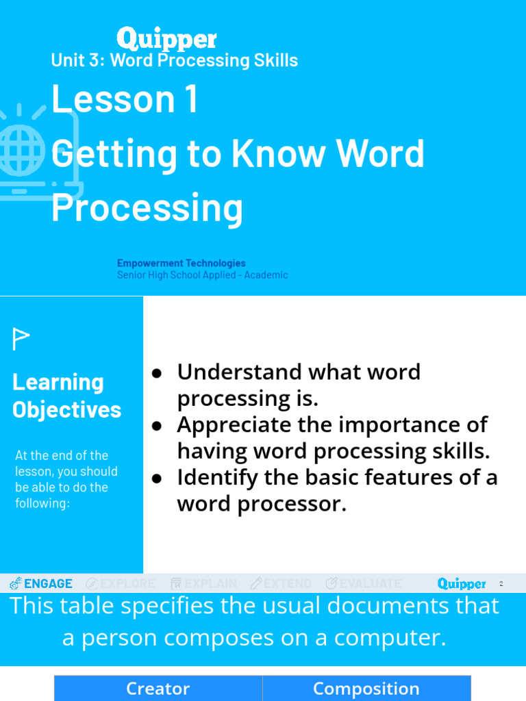 Word Processing Skills for Students | PDF | Word Processor | Page Layout