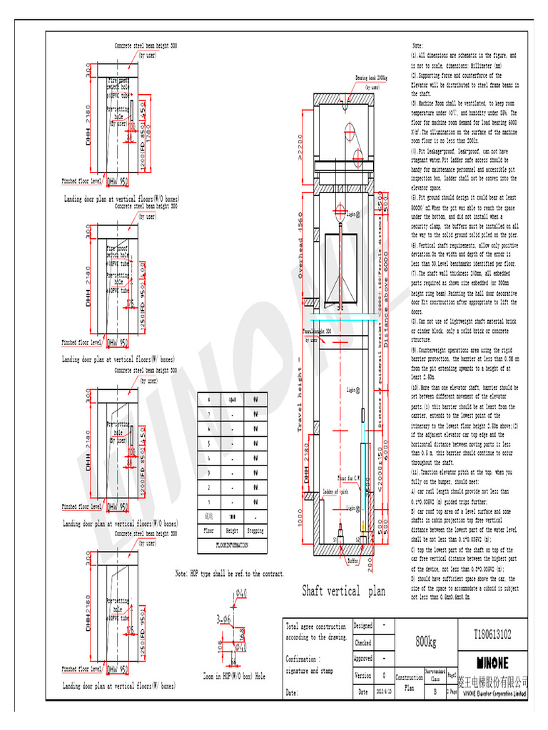 Elevator Shaft Construction Details | PDF | Elevator | Building Engineering