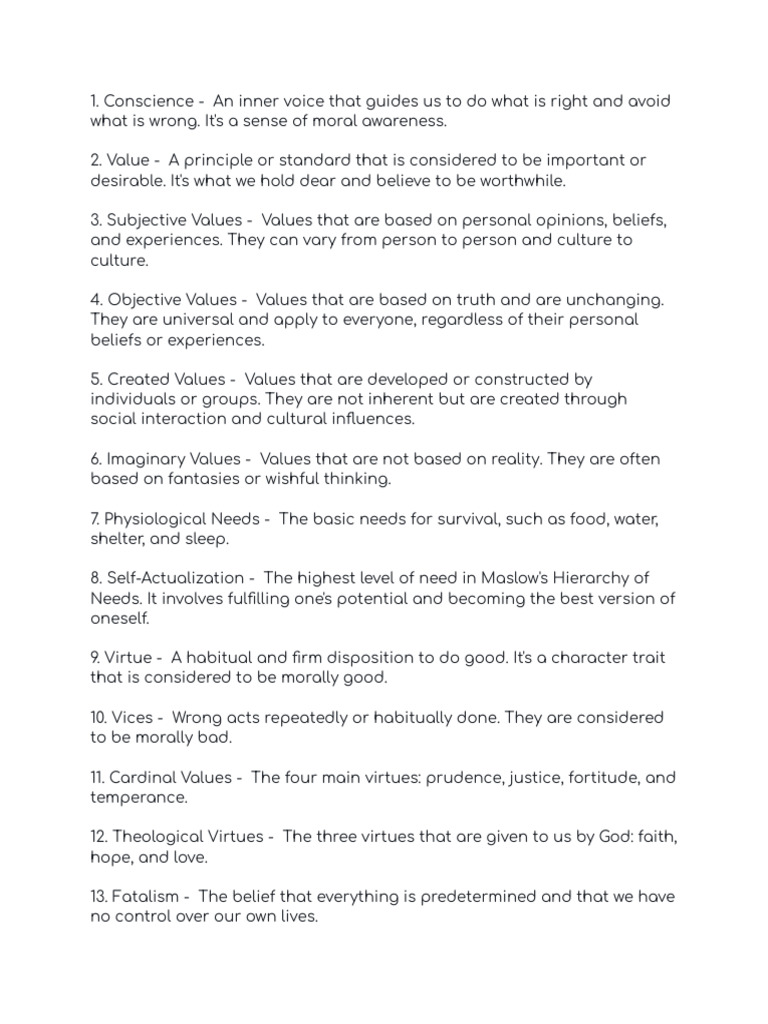 Understanding Values and Virtues | PDF | Virtue | Psychology