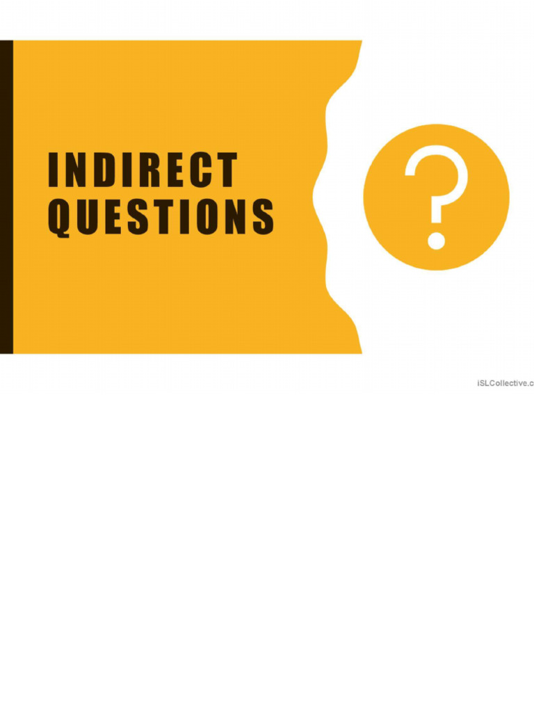 Unit 2. Indirect Questions | PDF