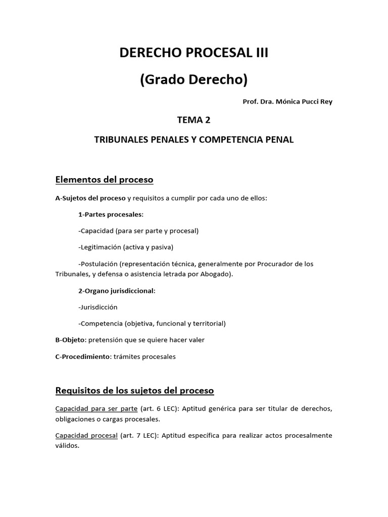 Competencia y Jurisdicción Penal | PDF | Jurisdicción | Ley procesal