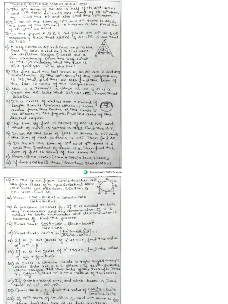 Three And Four Marks Questions Pdf