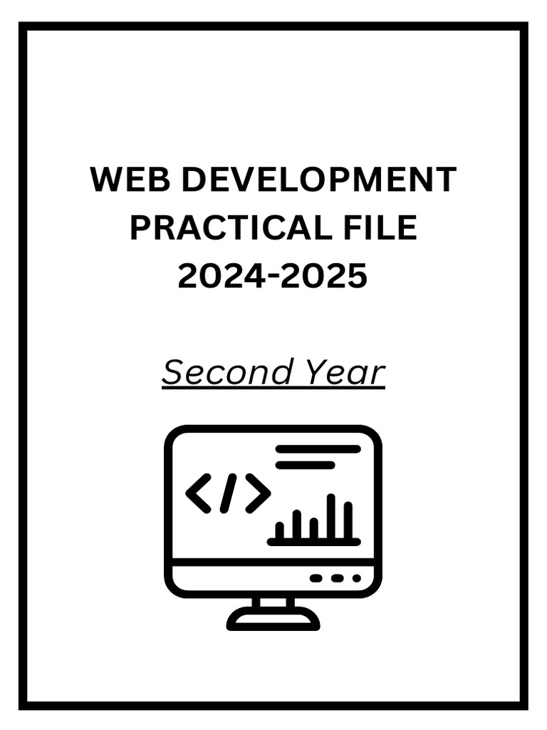 Webdev Practicalfile 2nd Year | PDF | Html | Technical Communication image.