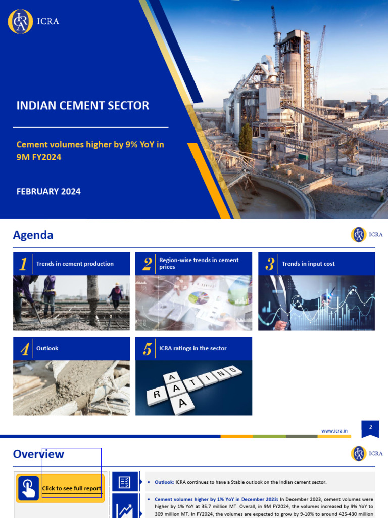 Indian Cement Sector Trends FY2024 | PDF | Economies