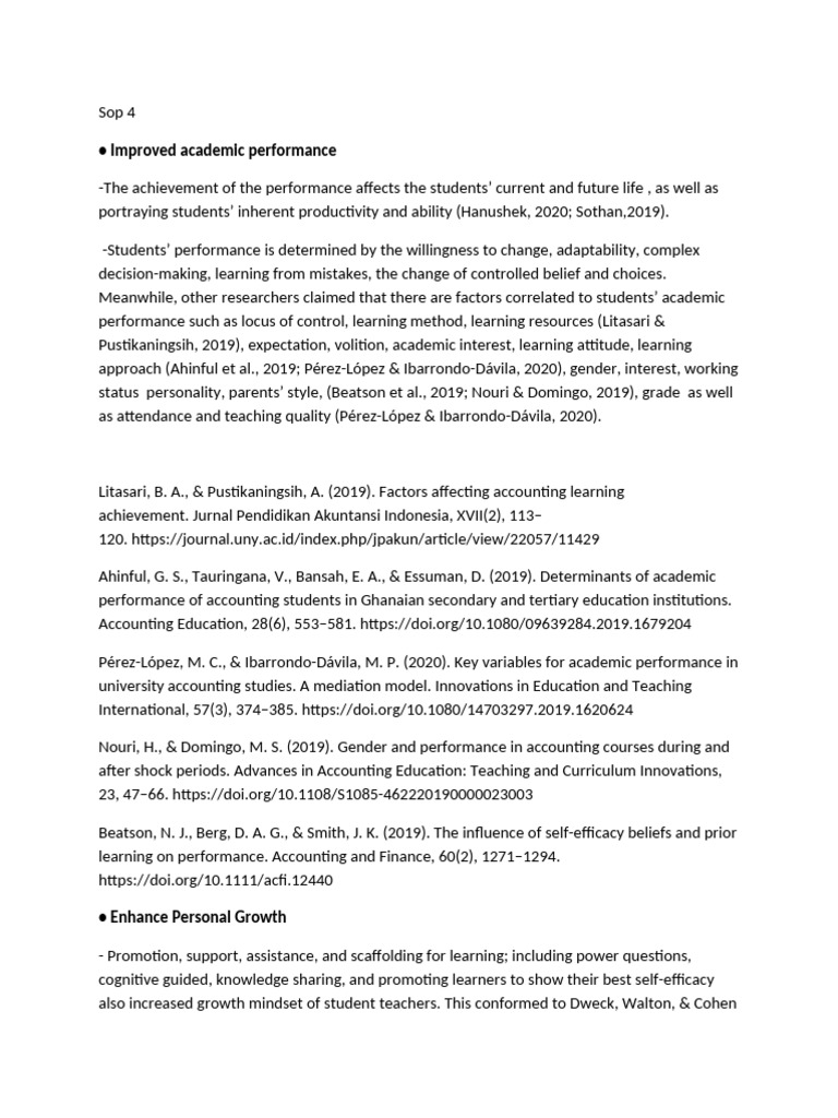Factors Influencing Academic Performance | PDF | Learning | Classroom ...