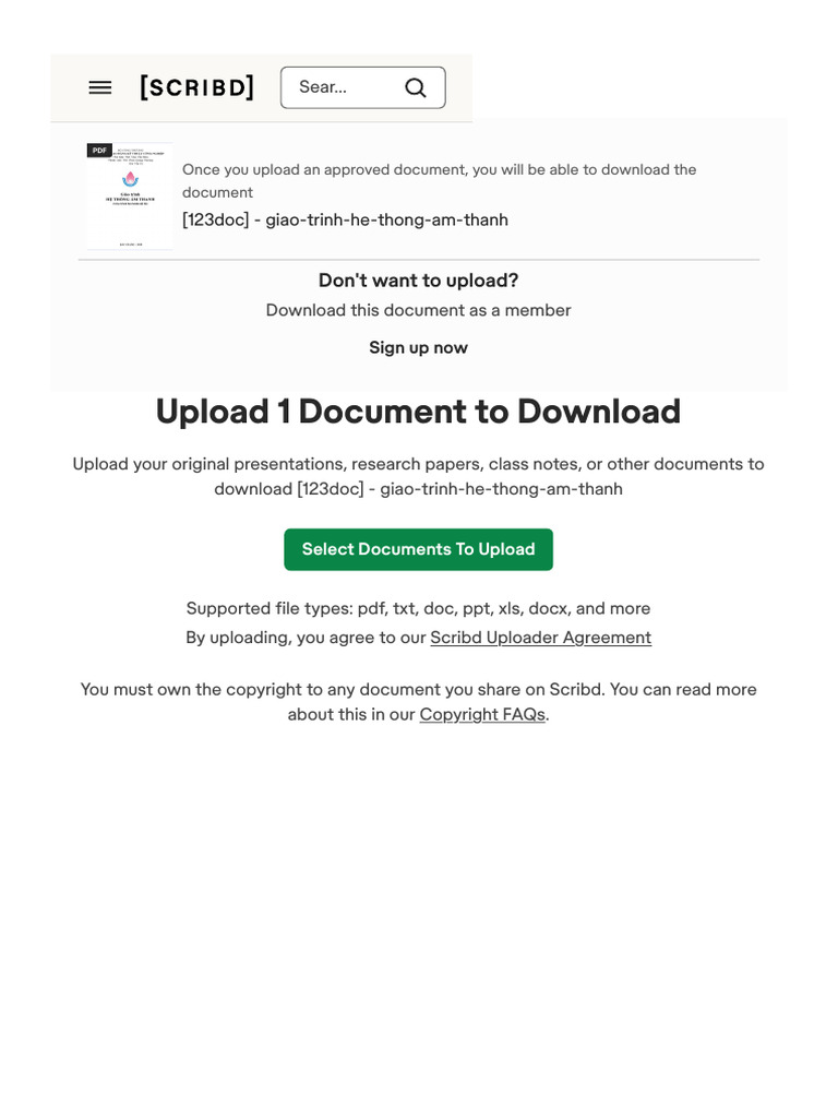 Upload A Document - Scribd | PDF | Scribd | Online Services