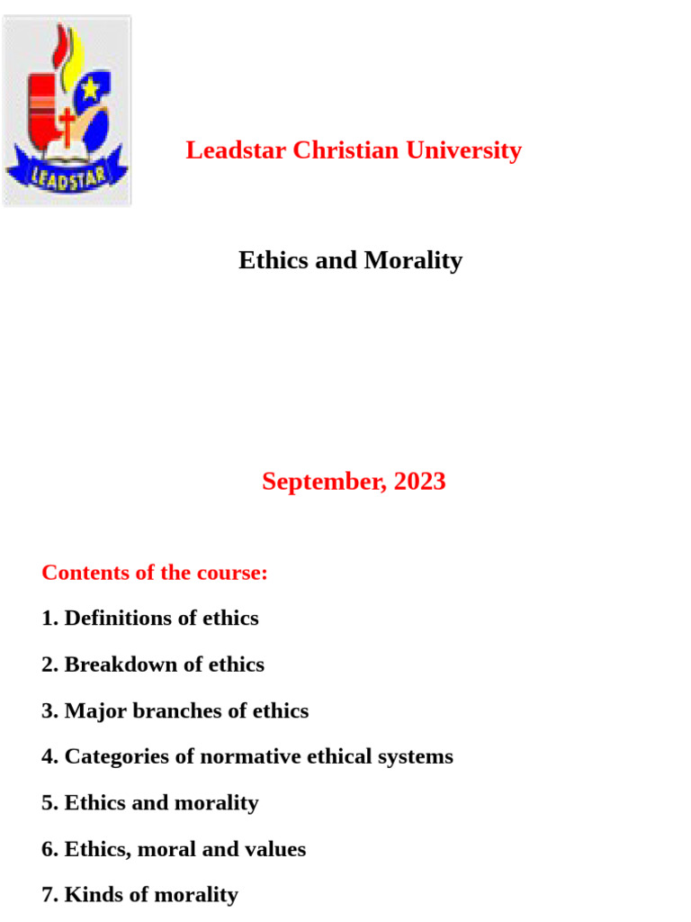 Understanding Ethics and Morality Concepts | PDF | Morality | Corruption