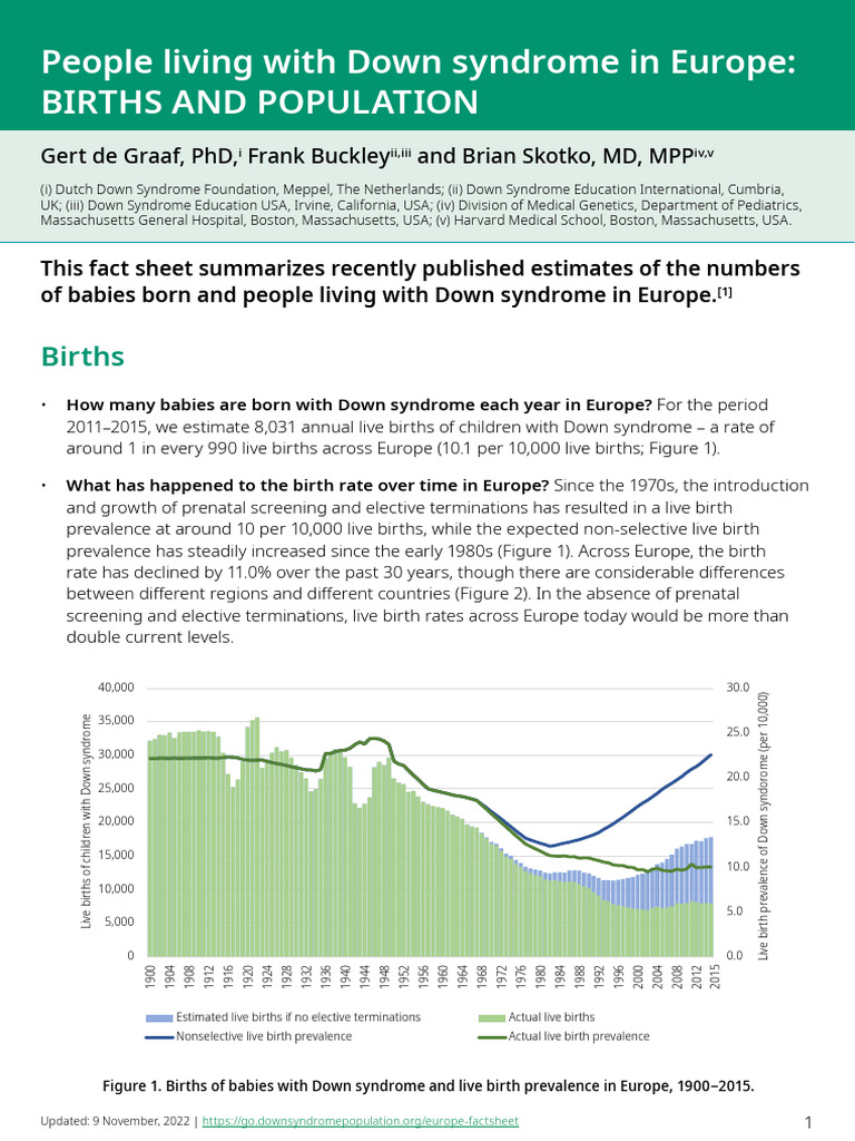 Down Syndrome Birth Rates in Europe | PDF | Eastern Europe | Southern ...