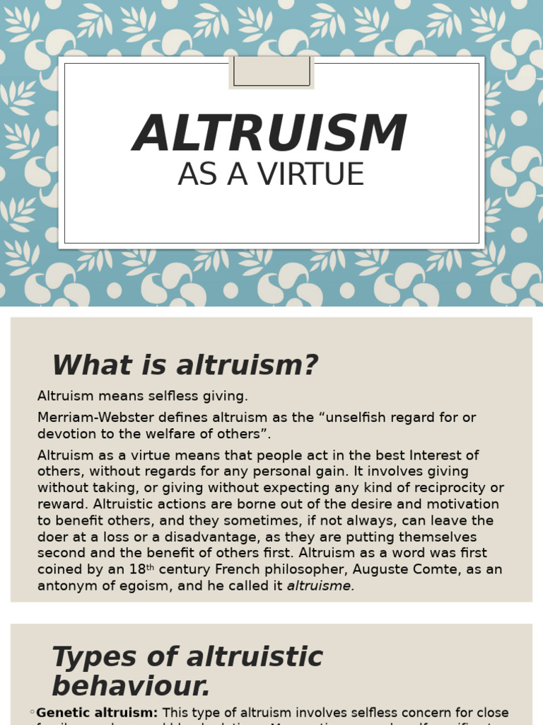 Altruism | PDF | Altruism | Psychology