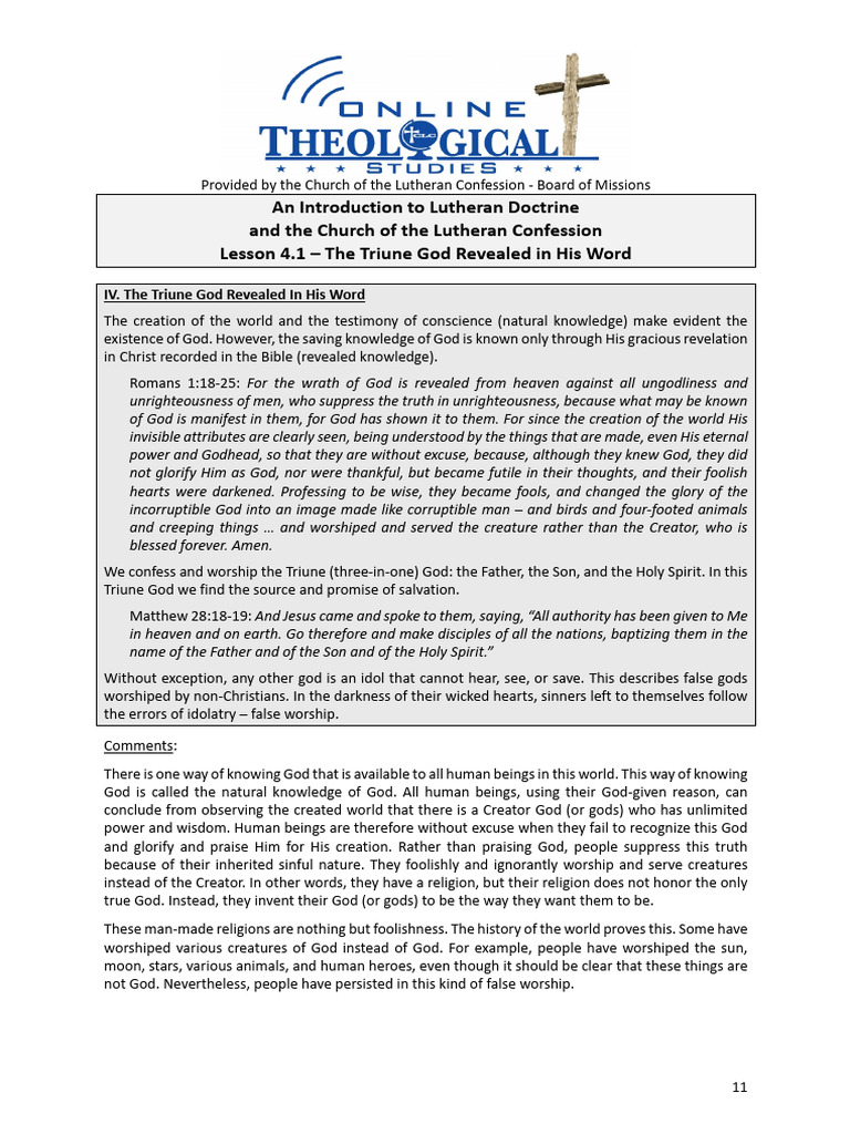 Understanding the Triune God in Scripture | PDF | Jesus | Trinity