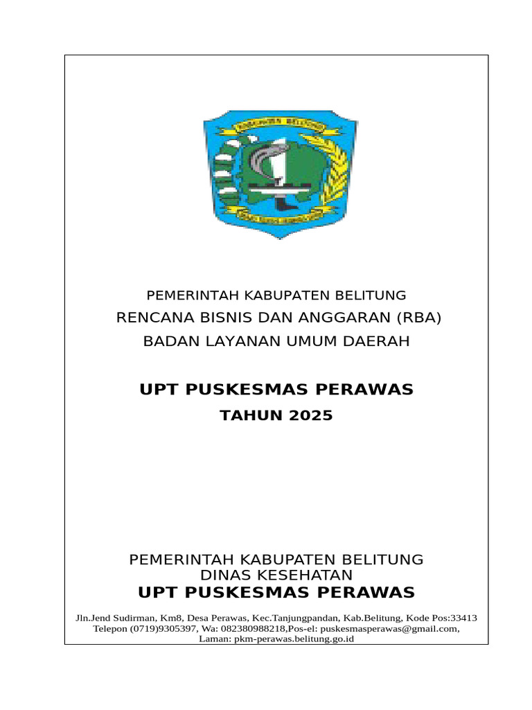 01) Cover Rba Dan Lembar Pengesahan | PDF